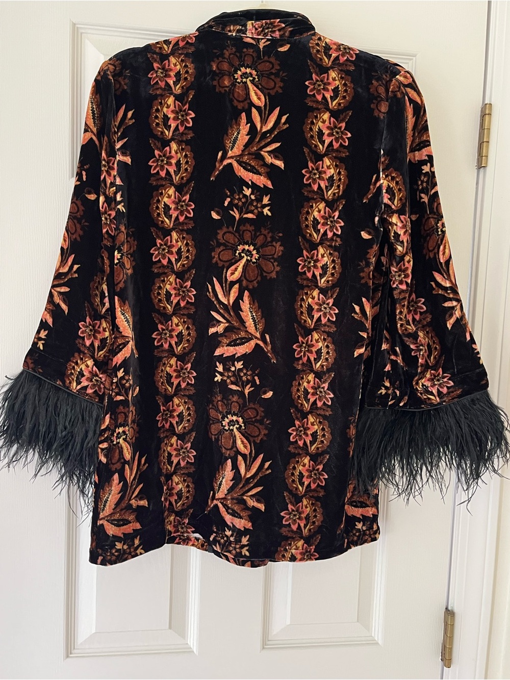 Cara Cara Venezia Jacket and Firenze Pant Set in Luxe Printed Velvet, Size 2, XS - Picture 6 of 16